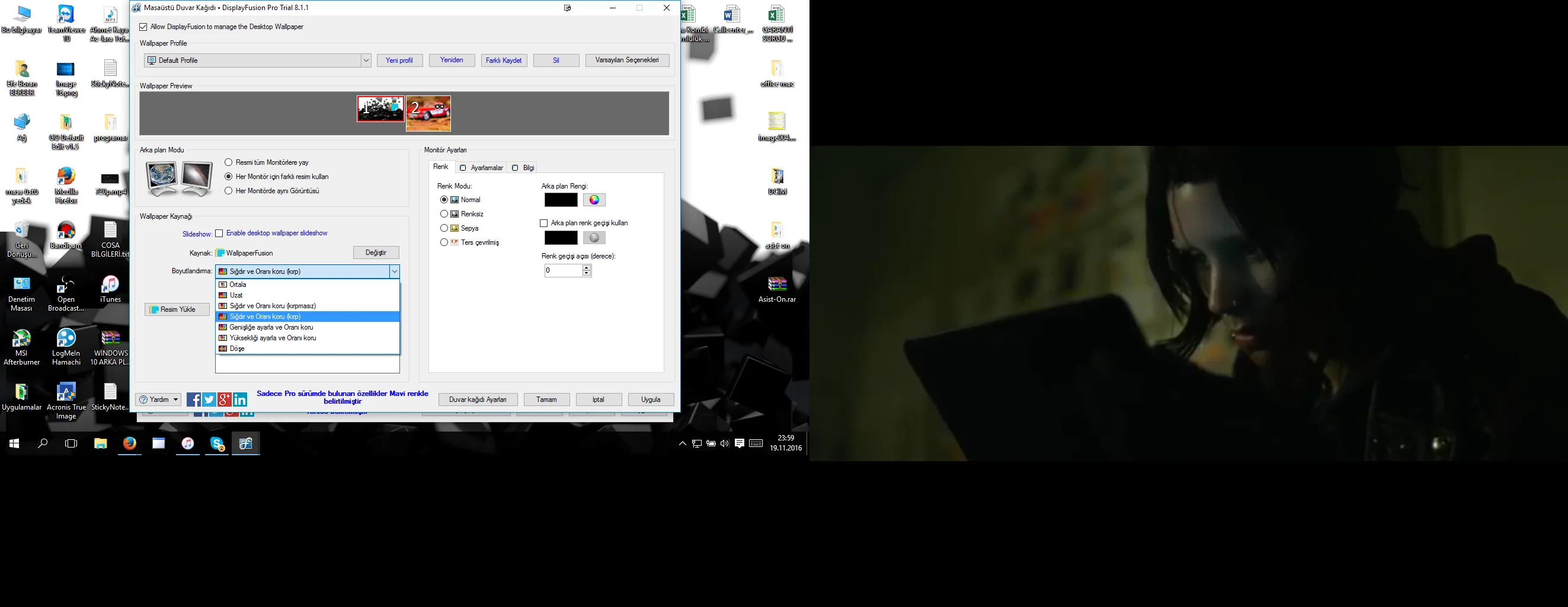 WINDOWS 10 ÇOKLU MÖNİTÖRLERDE FARKLI MASAÜSTÜ RESMİ KULLANMA 8888