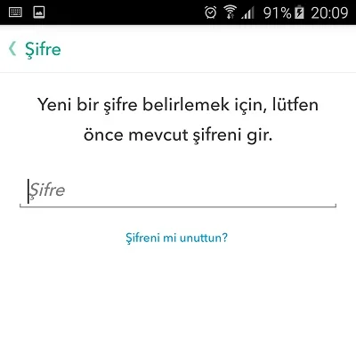 Snapchat Şifre Sıfırlama
