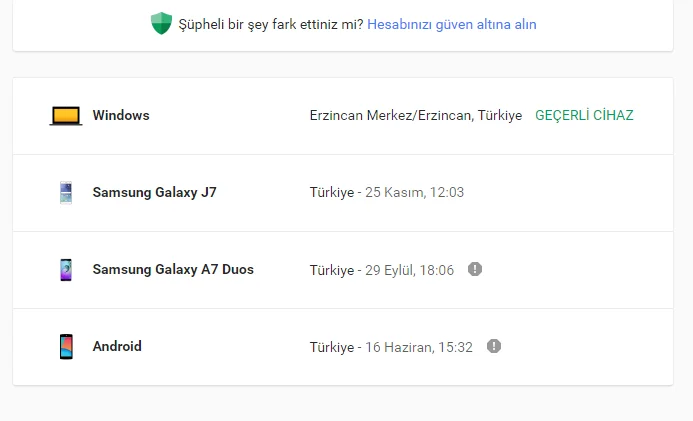 5 3 - YOUTUBE HESABININ BAĞLI OLDUĞU CİHAZLARI GÖRMEK VE CİHAZLARI KALDIRMAK (RESİMLİ ANLATIM)