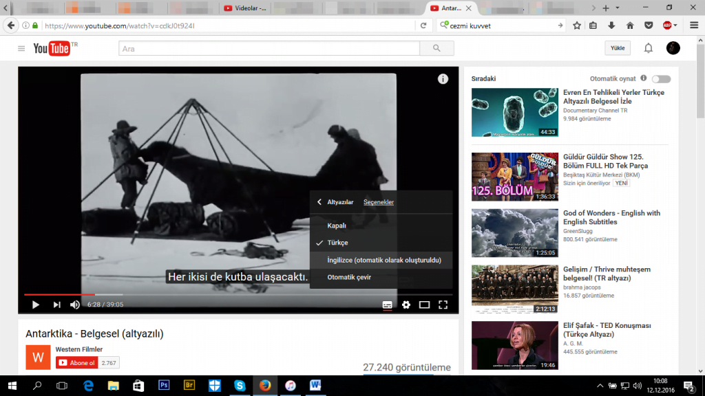 Image4 1 - YOUTUBE'DA ALTYAZI SEÇENEKLERİNİ VE DİLİNİ AYARLAMA (RESİMLİ ANLATIM)