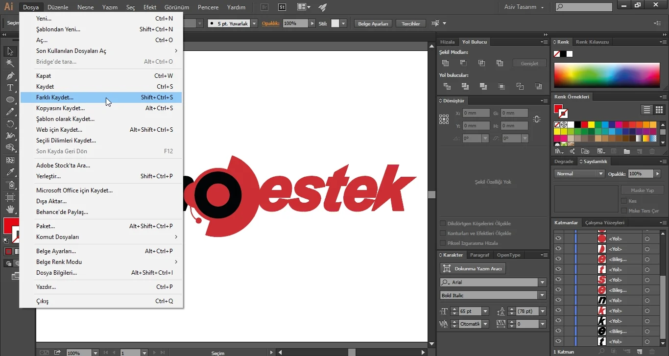 Ekran Görüntüsü3 18 - Illustrator CC Dosya Kaydetme (Resimli Anlatım)