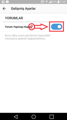 instagram yorum özelliğini kapatma 2