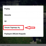instagram yorum özelliğini kapatma 4