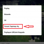 Instagram’da Fotoğraf Yorumları Nasıl Kapatılır? (Resimli Anlatım) instagram yorum özelliğini kapatma 4 - Instagram’da Fotoğraf Yorumları Nasıl Kapatılır? (Resimli Anlatım)