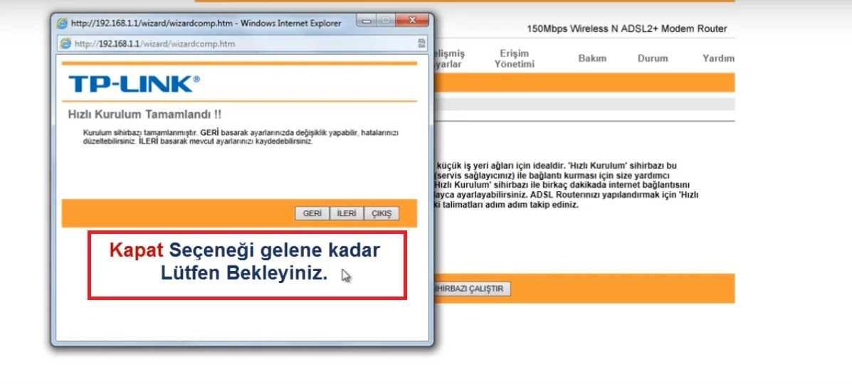 12 2 - TP-Link TD-8840T Modem Kurulumu ve Kablosuz Ayarlar (Resimli Anlatım)