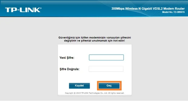3 9 - TP-Link TD-W9970 Modem Kurulumu ve Kablosuz Ayarlar (Resimli Anlatım)
