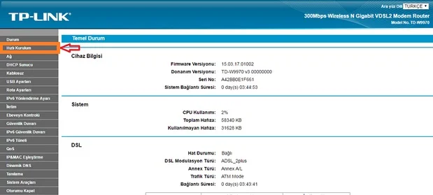 4 4 - TP-Link TD-W9970 Modem Kurulumu ve Kablosuz Ayarlar (Resimli Anlatım)