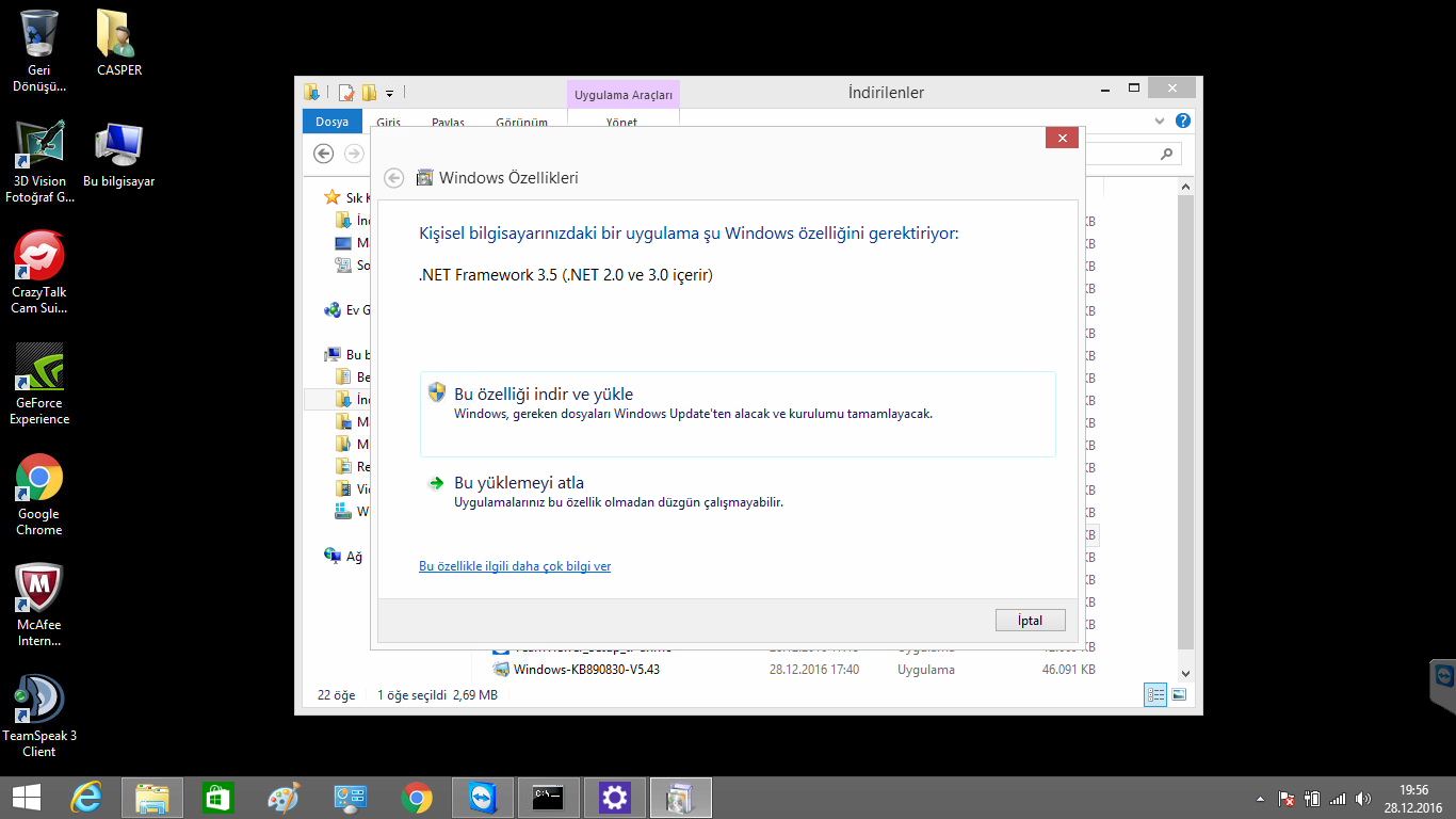 w1 - Windows'ta “0x800f0906” .NET Framework Yüklenmiyor Hatası ve Çözümü (Resimli Anlatım)