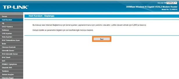 5 4 - TP-Link TD-W9970 Modem Kurulumu ve Kablosuz Ayarlar (Resimli Anlatım)