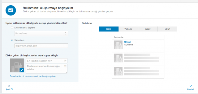 LinkedIn'de Nasıl Reklam Verilir? (Resimli Anlatım) 3 11 - LinkedIn'de Nasıl Reklam Verilir? (Resimli Anlatım)