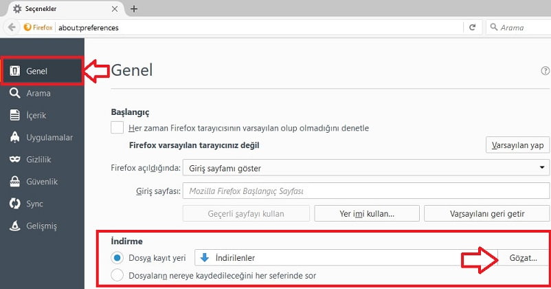 indirilen2 - İnternetten İndirilen Dosyaların Kayıt Yeri Nasıl Değiştirilir? (Resimli Anlatım)