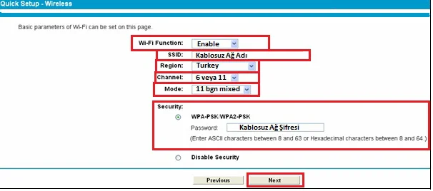 7 9 - TP-Link TD-VG3511 Modem Kurulumu ve Kablosuz Ayarlar (Resimli Anlatım)