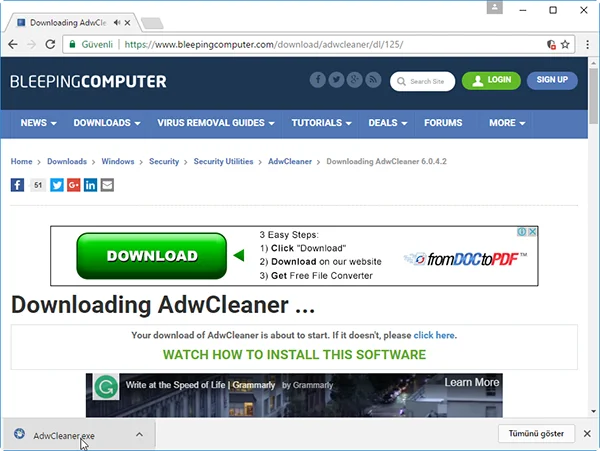 AdwCleaner Virus Temizleme 06 - AdwCleaner Virüs Temizleme