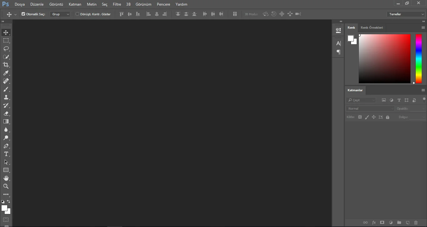 Ekran Görüntüsü 1 - Photoshop CC Yeni Sayfa Ayarları Nasıl Yapılır? (Resimli Anlatım)