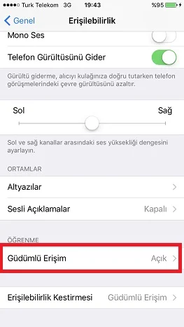 gudum2 - iPhone Güdümlü Erişim Nedir ve Nasıl Kullanılır? (Resimli Anlatım)