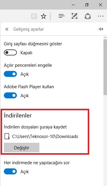 indirilen5 - İnternetten İndirilen Dosyaların Kayıt Yeri Nasıl Değiştirilir? (Resimli Anlatım)
