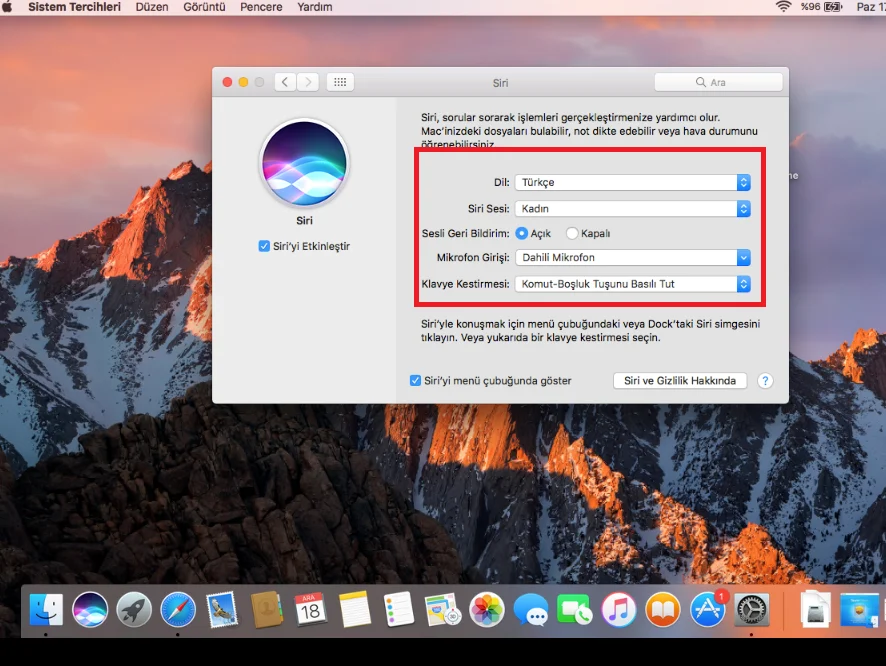 macbook siri 2 - MacBook'ta Siri Nasıl Aktif Edilir? (Resimli Anlatım)