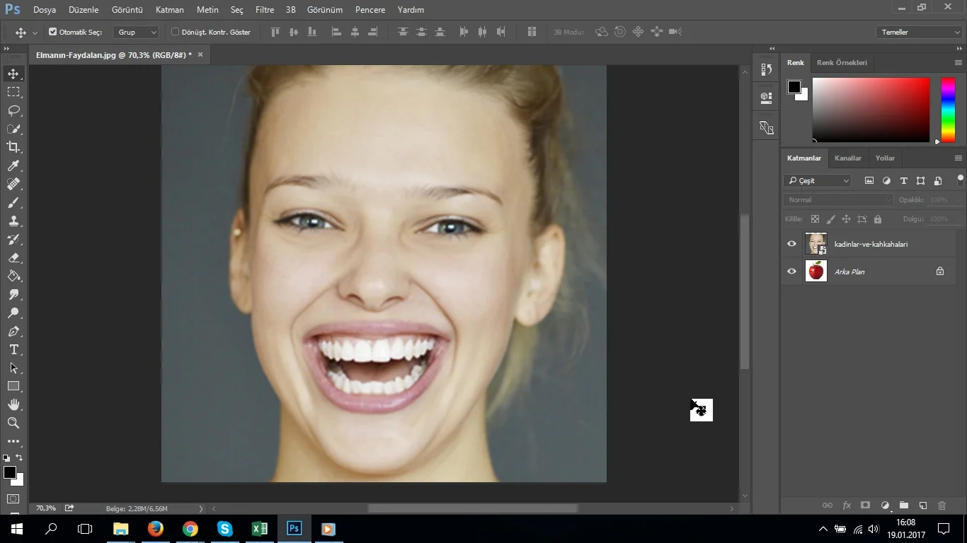 manipulasyon meyveye yuz ekleme 02 - Photoshop CC Manipülasyon Kullanımı ile Meyveye Yüz Ekleme (Resimli Anlatım)