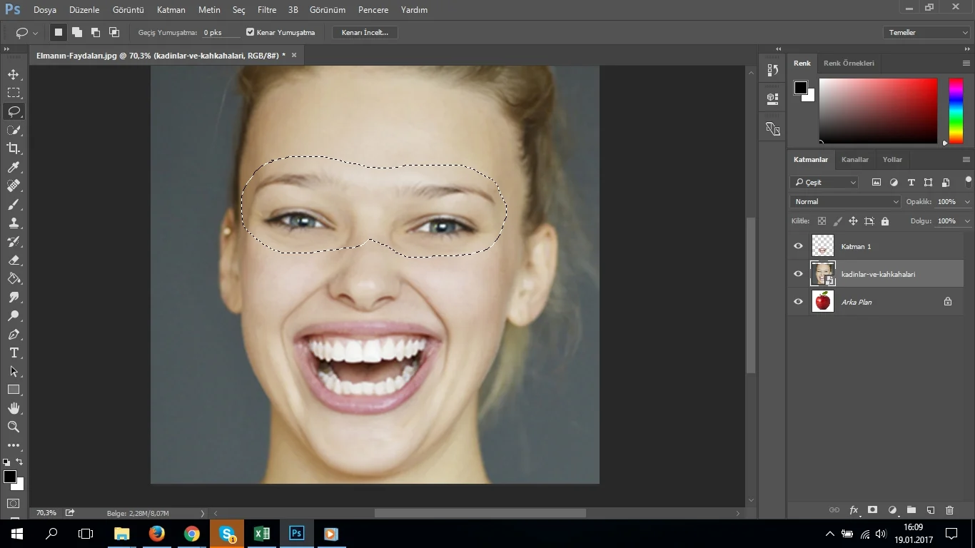 manipulasyon meyveye yuz ekleme 04 - Photoshop CC Manipülasyon Kullanımı ile Meyveye Yüz Ekleme (Resimli Anlatım)