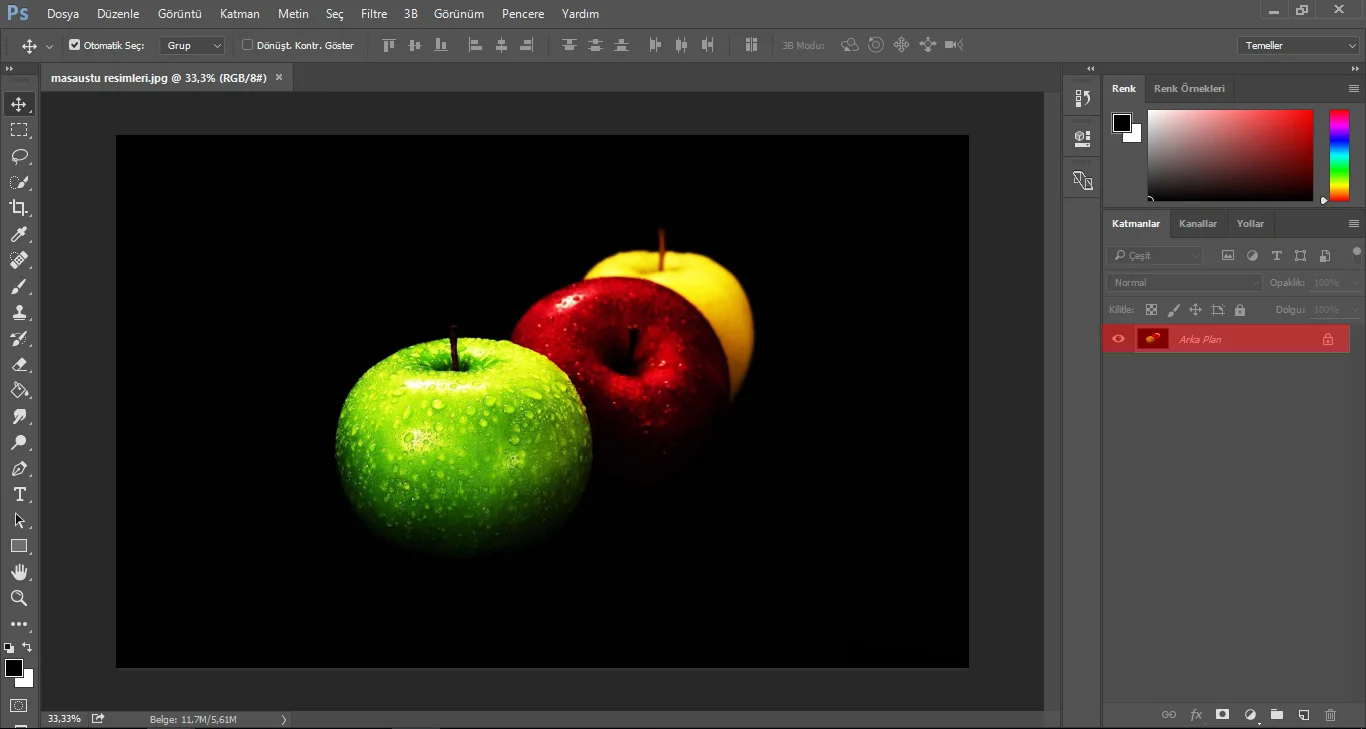 photoshop cc backgroundu katmana donusturme 01 - Photoshop CC Background'u Katmana Dönüştürme (Resimli Anlatım)