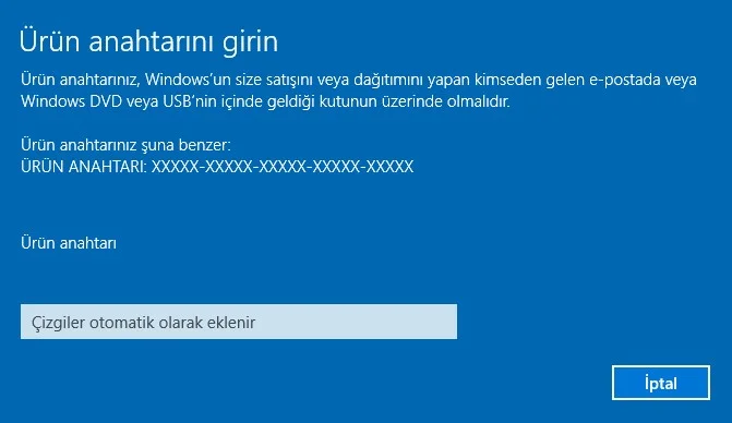 w10key3 - Windows 10 Ürün Anahtarını Değiştirmek İçin 4 Farklı Yöntem (Resimli Anlatım)