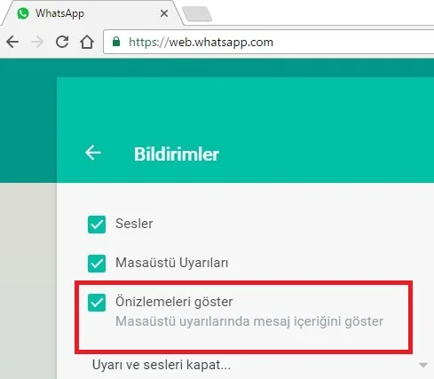 whatsbil3 - “WhatsApp Web” Masaüstü Bildirimleri Etkinleştirme ve Kullanımı (Resimli Anlatım)