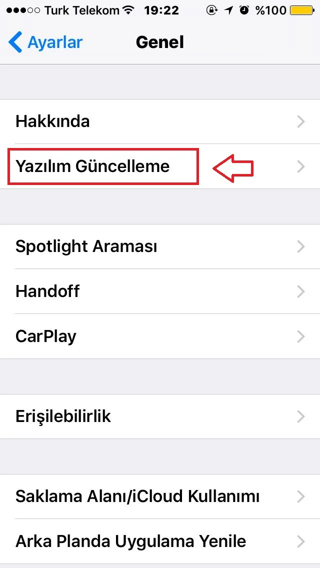 5 - iPhone'da iOS Güncellemeleri Nasıl Denetlenir? (Resimli Anlatım)