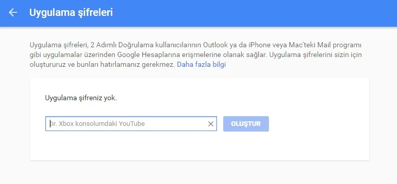 gmaile uygulama tanımlama 5 - Gmail Hesabında Uygulamaya Özel Şifre Nasıl Oluşturulur? (Resimli Anlatım)