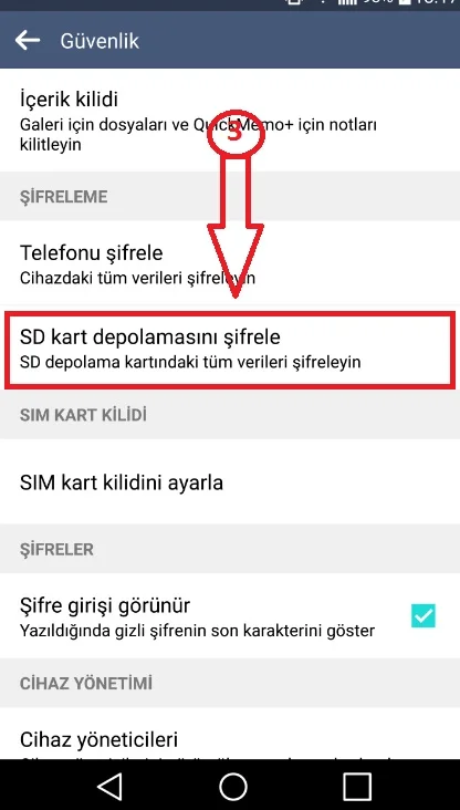 hafıza kartı şifreleme 3 - LG Akıllı Telefonlarda Hafıza Kartı Nasıl Şifrelenir? (Resimli Anlatım)