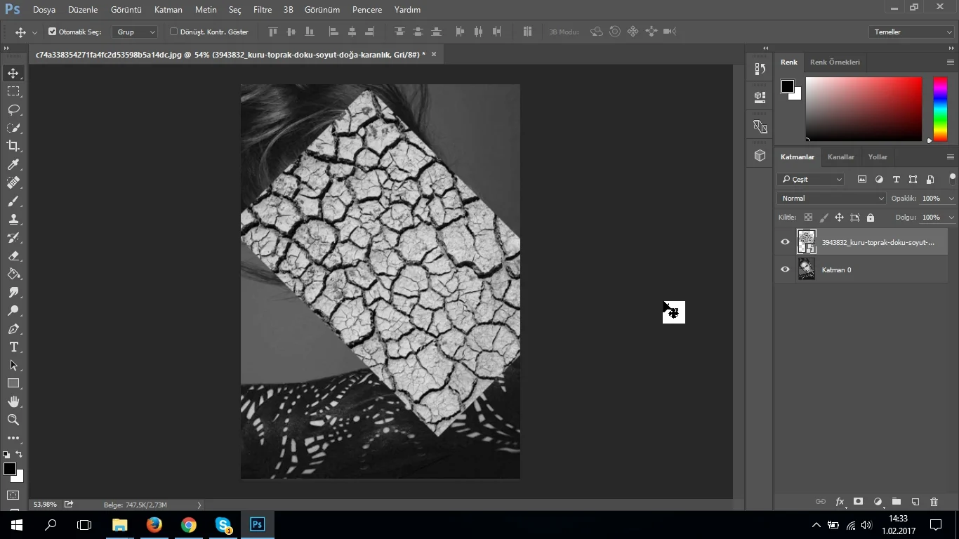photoshop cc dokular ve karisimlar 02 - Photoshop CC 'Doku' ve 'Karışım' Kullanımı Nasıl Yapılır? (Resimli Anlatım)