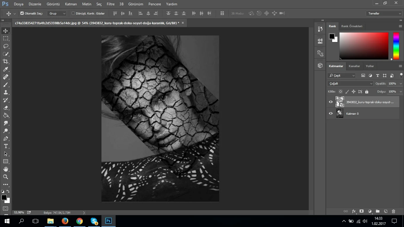 photoshop cc dokular ve karisimlar 04 - Photoshop CC 'Doku' ve 'Karışım' Kullanımı Nasıl Yapılır? (Resimli Anlatım)