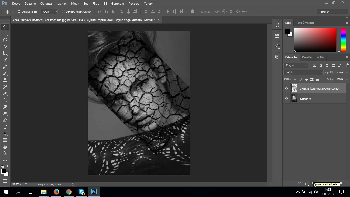 photoshop cc dokular ve karisimlar 05 - Photoshop CC 'Doku' ve 'Karışım' Kullanımı Nasıl Yapılır? (Resimli Anlatım)