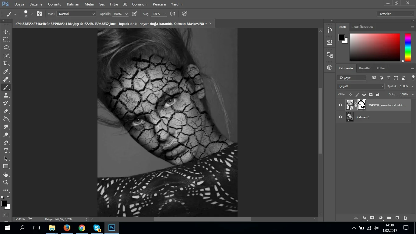 photoshop cc dokular ve karisimlar 06 - Photoshop CC 'Doku' ve 'Karışım' Kullanımı Nasıl Yapılır? (Resimli Anlatım)