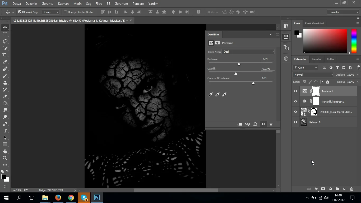 photoshop cc dokular ve karisimlar 07 - Photoshop CC 'Doku' ve 'Karışım' Kullanımı Nasıl Yapılır? (Resimli Anlatım)