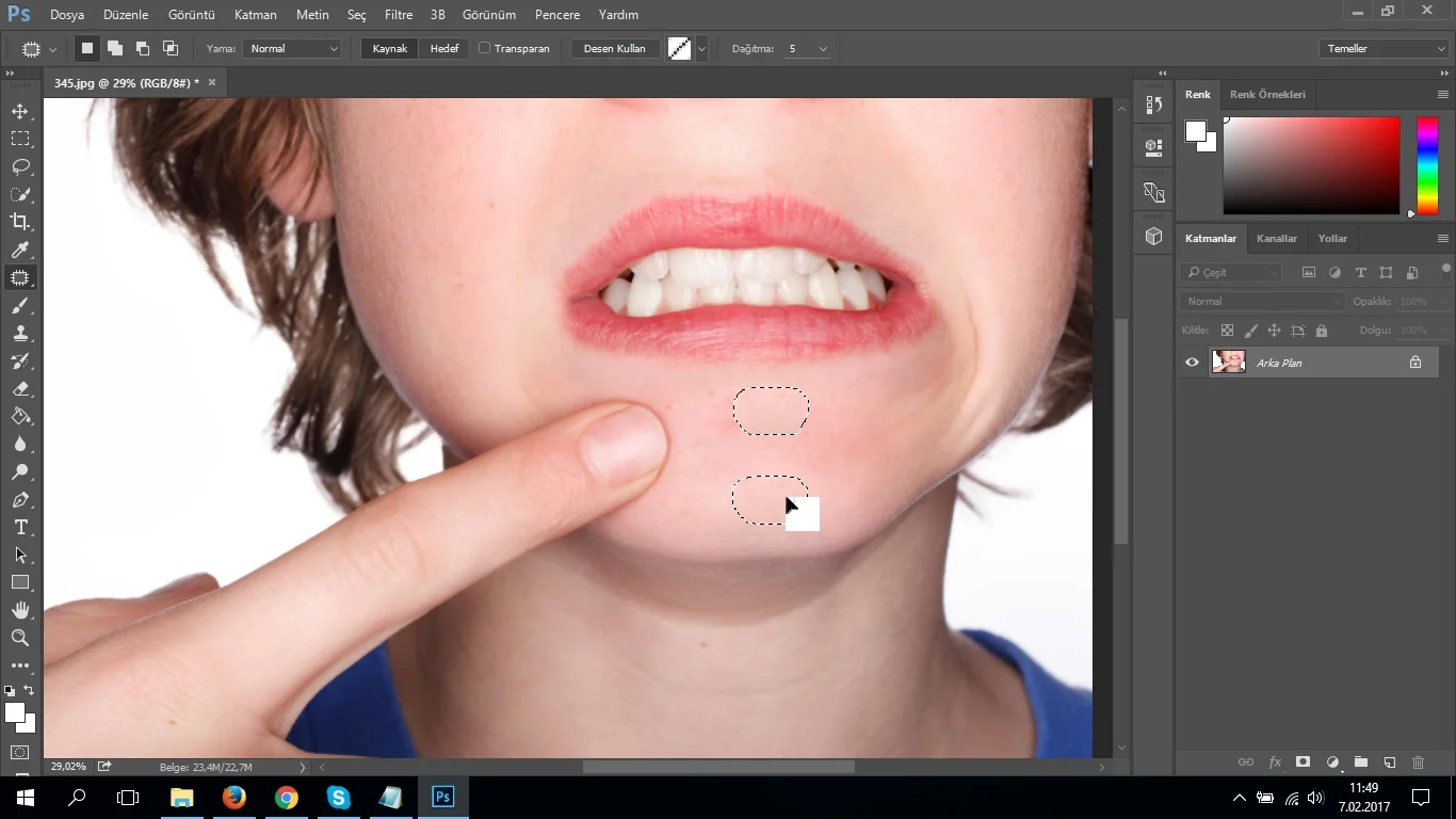 photoshop cc yuzdeki lekeler nasil temizlenir 06 - Photoshop CC ile Yüzdeki Lekeler Nasıl Temizlenir? (Resimli Anlatım)