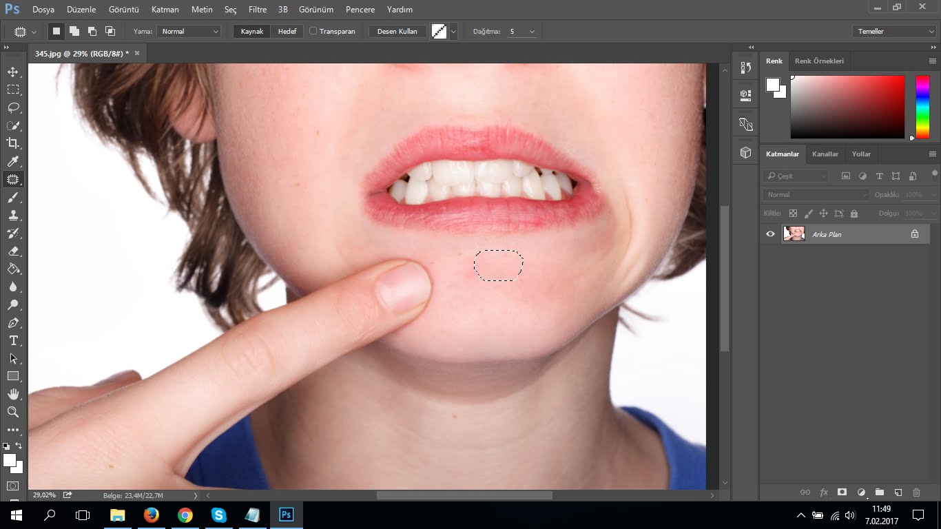 photoshop cc yuzdeki lekeler nasil temizlenir 07 - Photoshop CC ile Yüzdeki Lekeler Nasıl Temizlenir? (Resimli Anlatım)