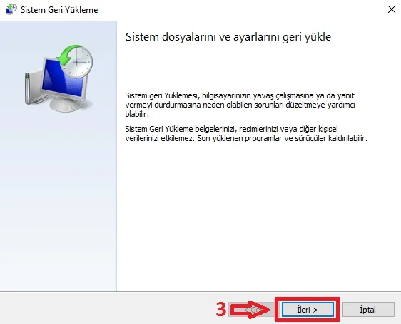 sistem geri yükleme 3 - Windows 10’da Sistem Geri Yükleme Nasıl Başlatılır? (Resimli Anlatım)