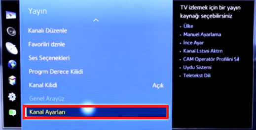 4 1 - Samsung 50HU6900 Smart TV Manuel Kanal Ekleme (Resimli Anlatım)