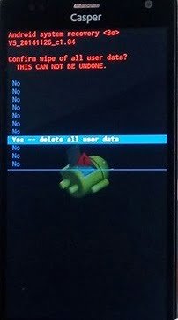 4 7 - Casper Via V5 Hard Reset ve Sıfırlama (Resimli Anlatım)