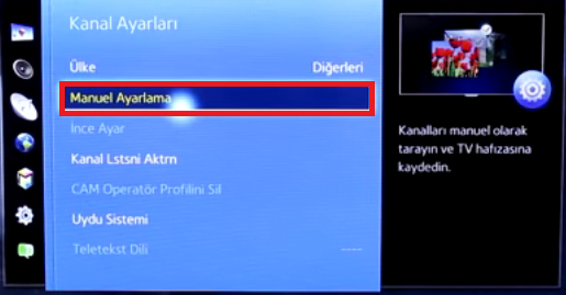 5 1 - Samsung 50HU6900 Smart TV Manuel Kanal Ekleme (Resimli Anlatım)