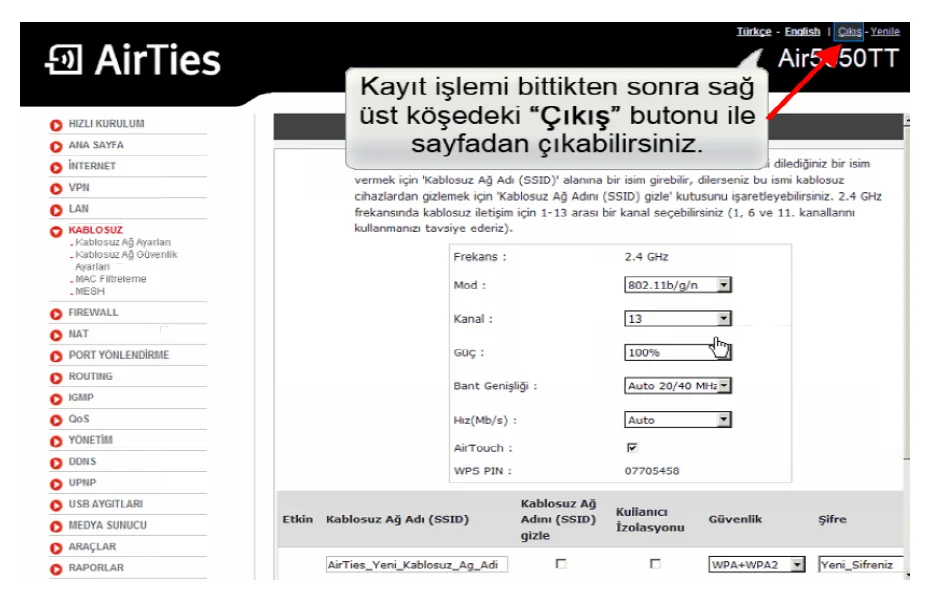 AirTies 5650TT Modem Kurulumu ve Kablosuz Ayarlar 10 - AirTies 5650TT' Modem Kurulumu ve Kablosuz Ayarlar (Resimli Anlatım)