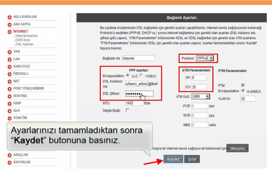 AirTies 5650TT Modem Kurulumu ve Kablosuz Ayarlar 7 - AirTies 5650TT' Modem Kurulumu ve Kablosuz Ayarlar (Resimli Anlatım)