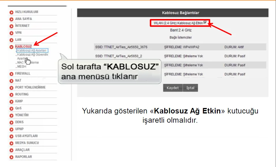 AirTies 5650TT Modem Kurulumu ve Kablosuz Ayarlar 8 - AirTies 5650TT' Modem Kurulumu ve Kablosuz Ayarlar (Resimli Anlatım)