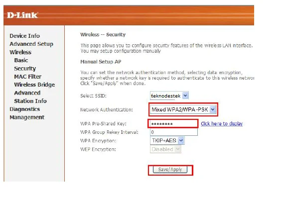 D Link DSL 2640U HW C1 Modem Kurulumu ve Kablosuz Ayarlar 13 - D-Link DSL-2640U HW C1' Modem Kurulumu ve Kablosuz Ayarlar (Resimli Anlatım)