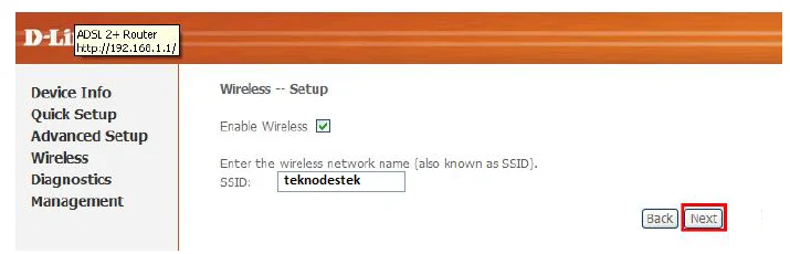 D Link DSL 2640U HW C1 Modem Kurulumu ve Kablosuz Ayarlar 9 - D-Link DSL-2640U HW C1' Modem Kurulumu ve Kablosuz Ayarlar (Resimli Anlatım)