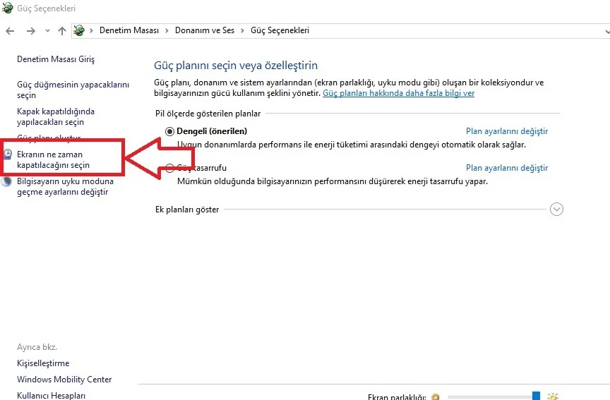 Dizüstü Bilgisayarlarda Ekran Kapanma Ayarı 4 - Dizüstü Bilgisayarlarda Ekran Kapanma Ayarı (Resimli Anlatım)