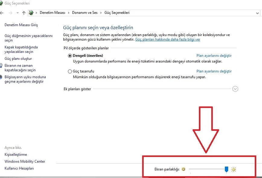 Windows 10 Ekran Parlaklığı 4 - Windows 10 Ekran Parlaklığı Ayarlama (Resimli Anlatım)