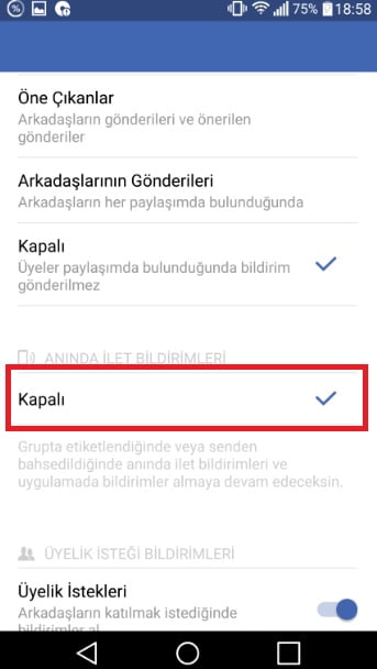 facebook grup bildirimleri nasıl kapatılır 4