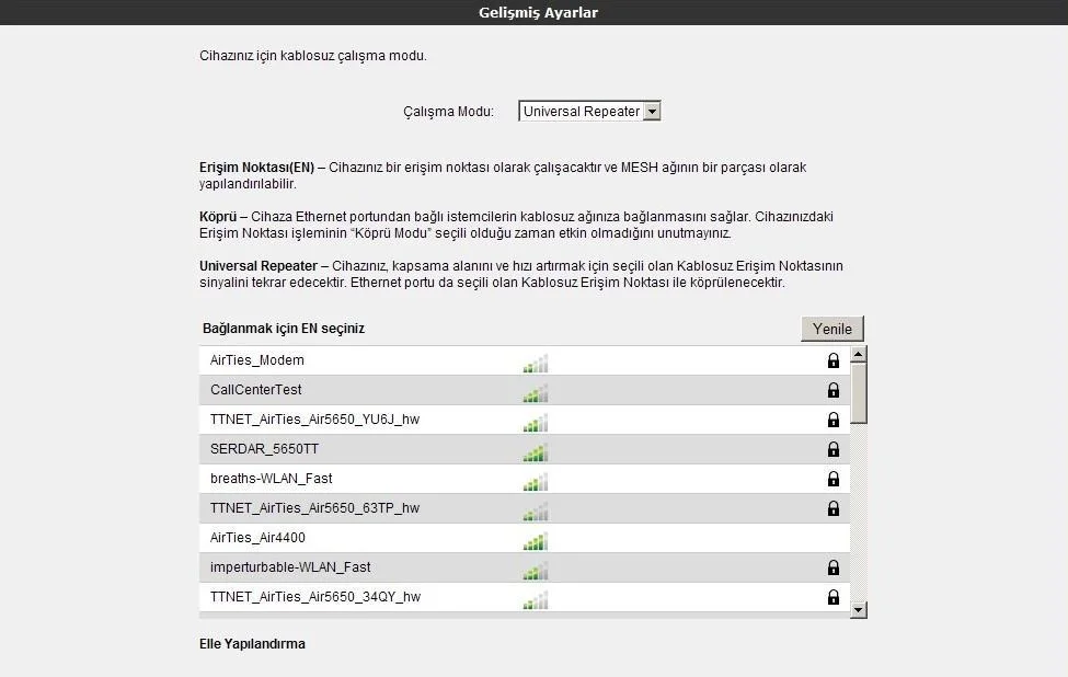 AirTies Air 4310 Universal Repeater Ayarları 4 - AirTies Air 4310 Universal Repeater Ayarları (Resimli Anlatım)
