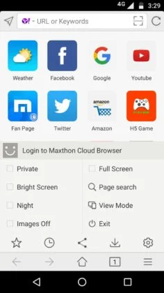 Maxthon5 7 - 2018 için En İyi 9 Android Web Tarayıcı